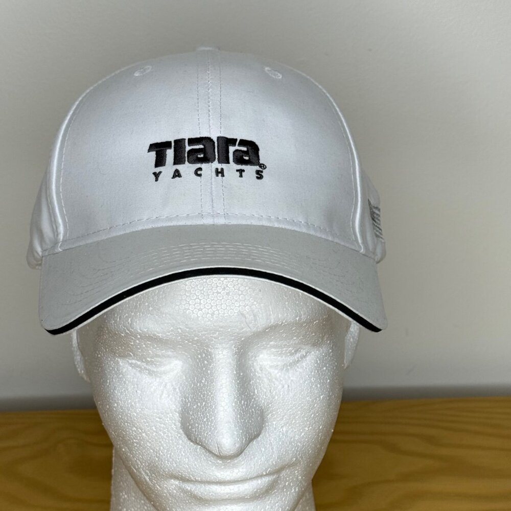 Tiara Yachts Ball Cap Painter Cap adjustable hat White Womens Boating